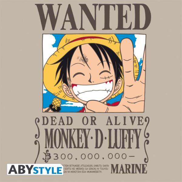 Camiseta One Piece Wanted Luffy Mundo Manga
